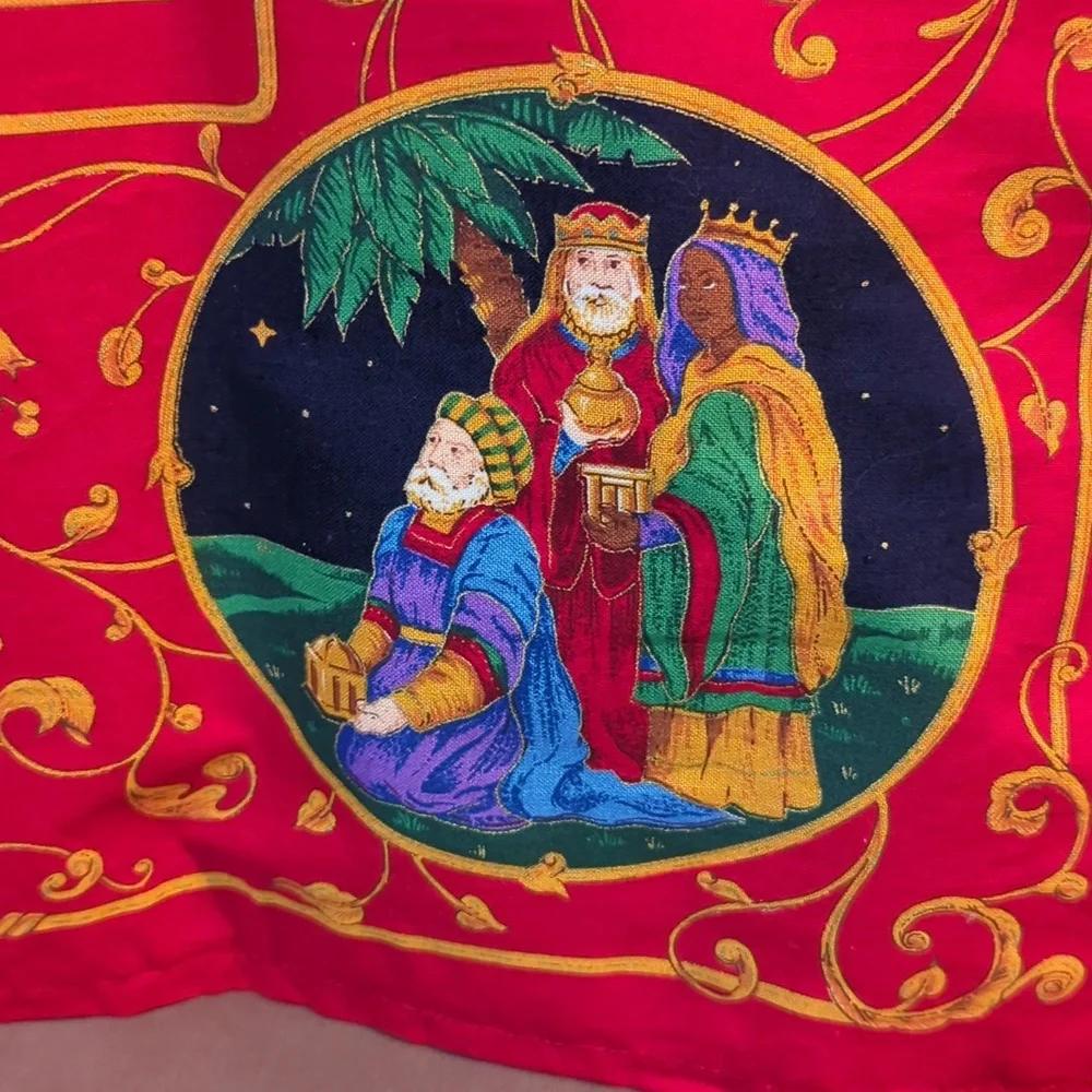 Christmas Door Wall Hanging Nativity Scene Pictures Cloth